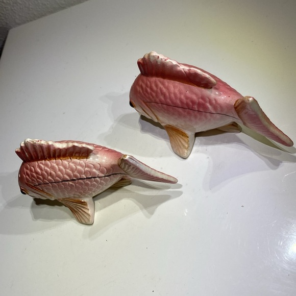 Vintage 50’s Extremely RARE Set of Koi Fish Salt & Pepper Shakers SONSCO Japan - Picture 6 of 14